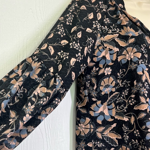EVEREVE - Reese Floral Mix Print Boho Cottage Core Long Sleeve Blouse Size XS - Picture 5 of 12